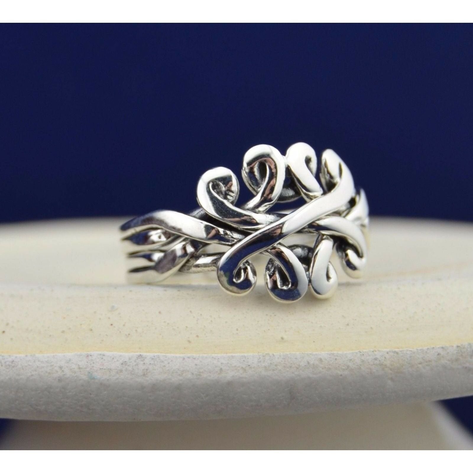 piece Sterling Silver Puzzle Ring in sizes 6, 7, 8, 9, 10