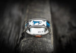 Size 5-925 Sterling Silver Running Wolves Ring, Detailed Wolf Design, Handmade Gemstone Nature Band, Handcrafted Animal Jewelry