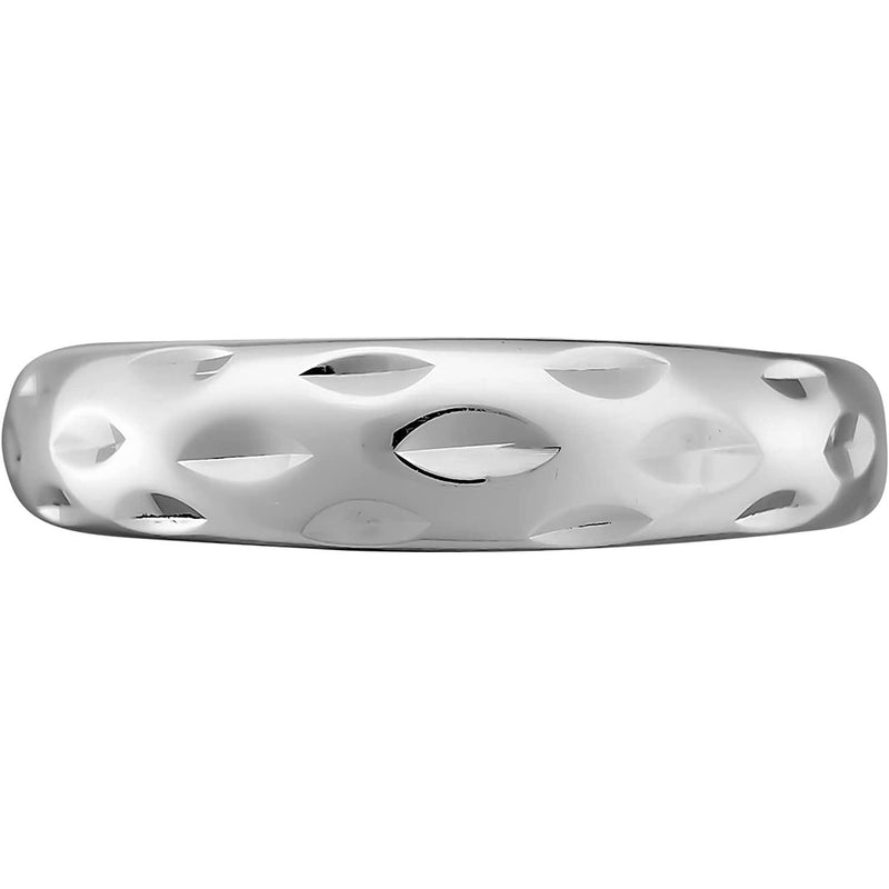 Size 11 - Diamond Cut Solid Silver Band