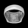 Size 14-Sterling Silver Buffalo Head Ring • Malachite and Mother of Pearl Inlay • Navajo Handmade