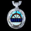 Sterling Silver Handmade Navajo Inlaid Pendant by Edith Kee