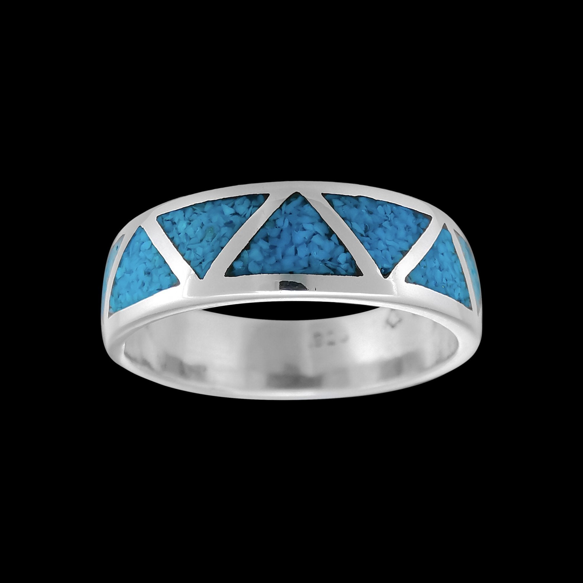 Navajo Ring, Flat Stone Ring, 925 Sterling Silver, Native American Navajo Ring, Flat Stone Ring, 925 Sterling Silver, Native American