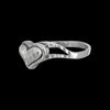 Sterling Silver Diamond Cut Happy Heart Ring