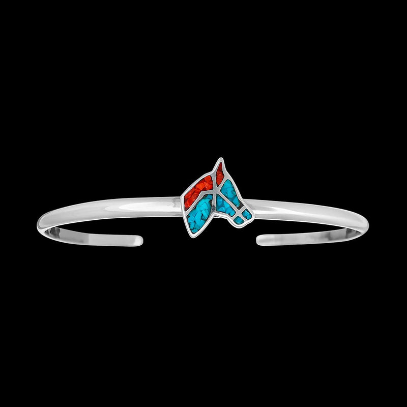 Horse Bracelet, 925 Sterling Silver Cuff Bracelet, Native American Handmade Jewelry, Rodeo Jewelry, Navajo Bracelet, Cowgirl Bracelet, Cowboy Jewelry