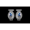 Blue Opal and Lapis Lazuli Sterling Silver Hummingbird Watch Tips