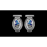 Blue Opal and Lapis Lazuli Sterling Silver Hummingbird Watch Tips