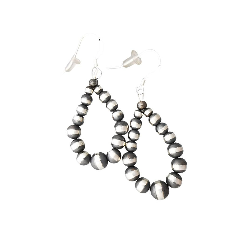 Sterling Silver Native American Navajo Pearl Earrings