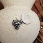 925 Sterling Silver Pine Cone Pendant with Mixed Opal Inlay