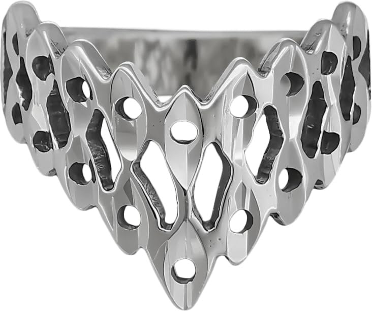 Size 6 Diamond Cut Lattice Ring