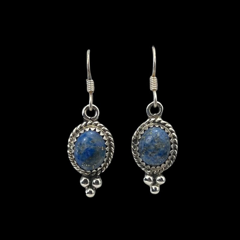 Lapis Lazuli Earrings • Navajo Earrings • 925 Sterling Silver • Navajo Handmade