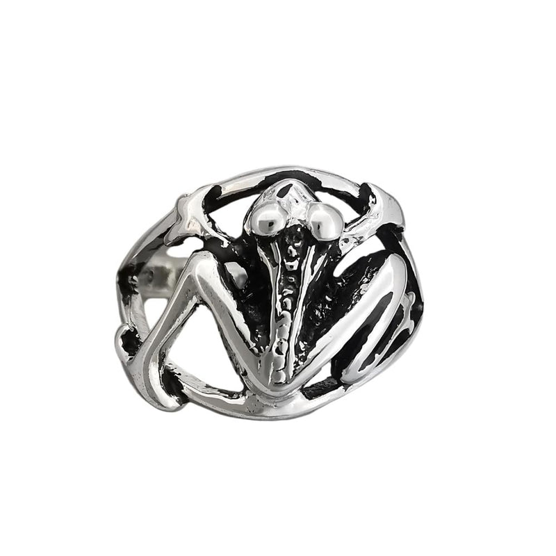 Size 8-925 Sterling Silver Frog Ring