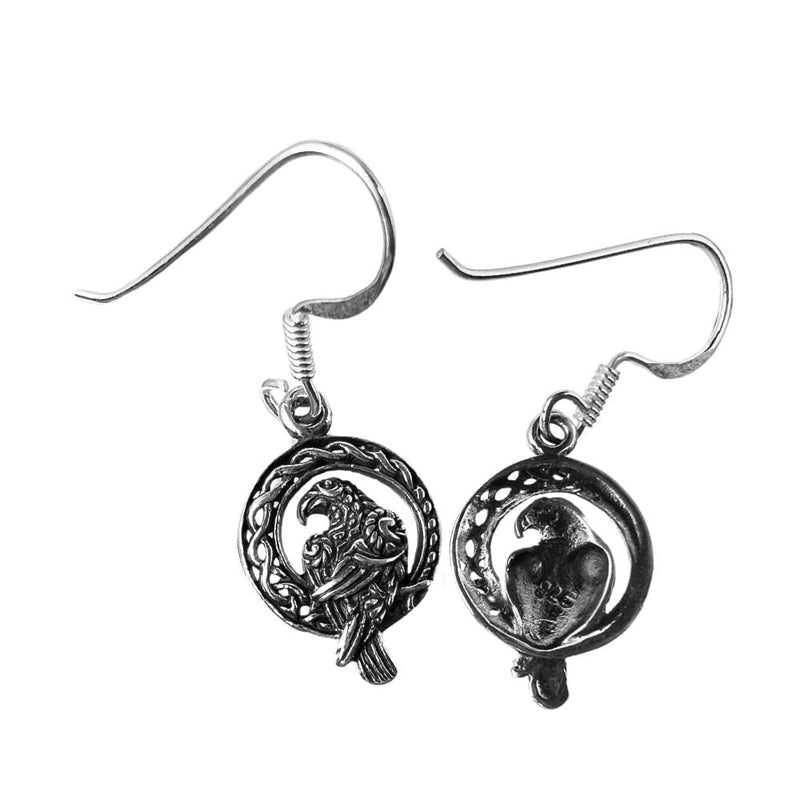 925 Sterling Silver Celtic Raven On Inside a Woven Celtic Circle