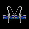 Lapis Lazuli and Blue Opal Dangle Dragonfly Earrings