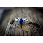 The Iris Ring, inlaid with Lapis Lazuli Size: 7