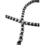 Navajo Pearls Necklace • Beaded Necklace • 925 Sterling Silver • Sterling Silver Beads Necklace