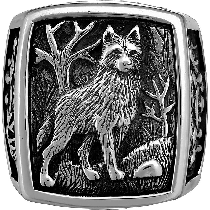 Size 11 - Sterling Silver Alpha Wolf Ring