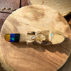 Zuni Otter Fetish by Brandon Phillips – Cedar Carving with Quartz, Jet, Amber & Azurite