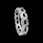 Size 6.75 - Diamond Cut Interwoven Chain Ring