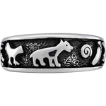 Size 8-925 Sterling Silver Native American Symbols Ring, Detailed Native Design, Symbolic Jewelry, Statement Band