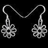 925 Sterling Silver Flower Dangle Earrings