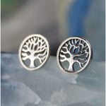 Sterling Silver Tree of Life stud post earrings