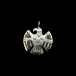 925 Sterling Silver Thunderbird Pendant – "Camo" Inlay
