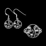 Sterling Silver Woodland Elegance: Enchanting Fiddlehead Fern Circle Pendant for Cottage Core Charm