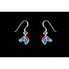 925 Sterling Silver Dangle Earrings, Small Hook Horse Earrings, Turquoise Coral