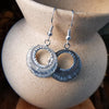 Sterling Silver Mid-Century Modern Diamond-Cut Dangle Earrings