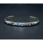 Native American Opal Bracelet • Sterling Silver • Polka Dot Design • Handcrafted