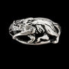 Size 8.75-925 Sterling Silver Grey Wolf Ring