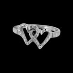 Diamond Cut United Hearts Ring
