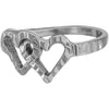 Diamond Cut United Hearts Ring