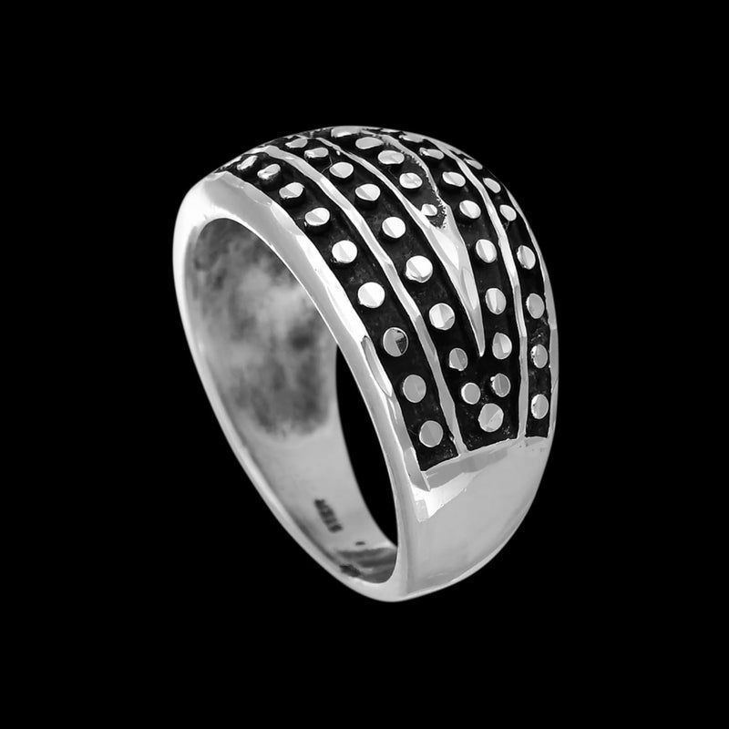Size 6 - Diamond Cut Large Art Deco Band