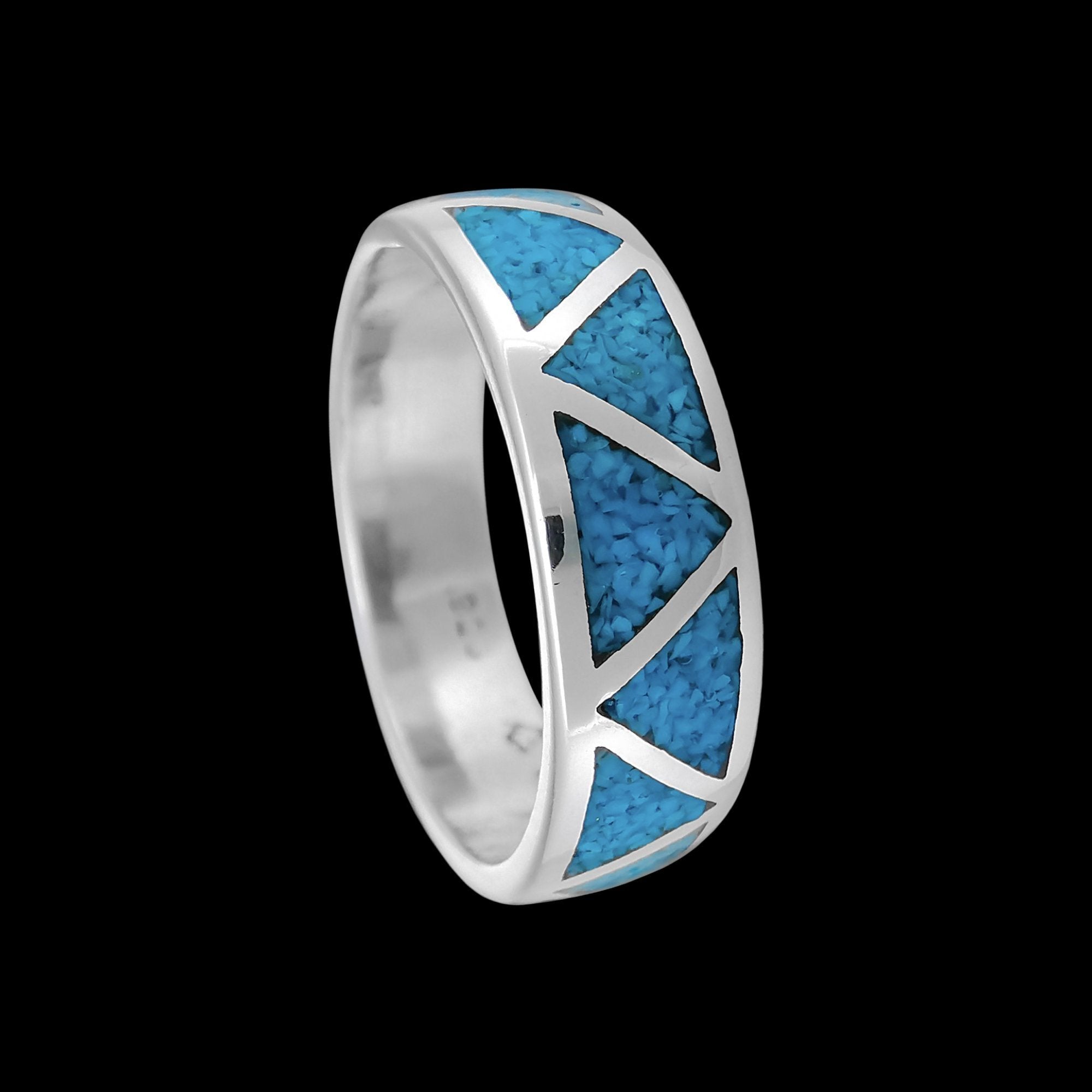 Navajo Ring, Flat Stone Ring, 925 Sterling Silver, Native American