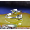 Sterling Silver wrap style slightly adjustable arrow ring sizes 5-10