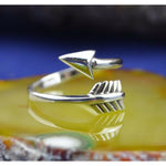 Sterling Silver wrap style slightly adjustable arrow ring sizes 5-10