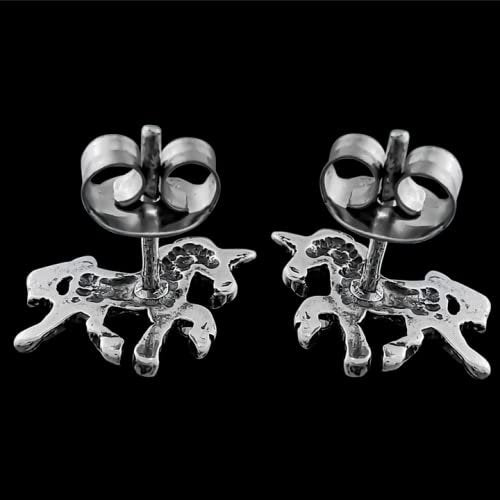 Detailed Unicorn Stud Earrings