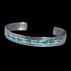 Sterling Silver Native American Arrowhead Cuff Bracelet with gemstones