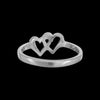 Diamond Cut United Hearts Ring