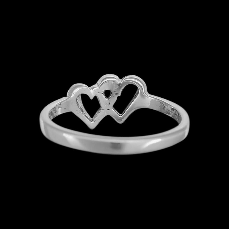 Diamond Cut United Hearts Ring