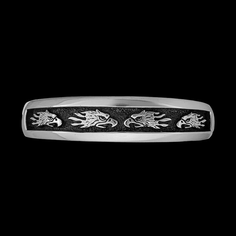 Eagle Bracelet,Thunderbird Bracelet, 925 Sterling Silver Bracelet, Flame Bracelet, Native American Handmade Jewelry, Cuff