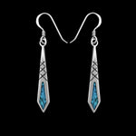 925 Sterling Silver Keystone Earrings, Turquoise Earrings, Southwestern Earrings