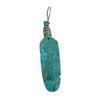 Native American Pendant • Hand Carved Turquoise Arrowhead • 925 Silver Craftsmanship