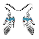 Sterling Silver and Turquoise Thunderbird Dangle Earrings