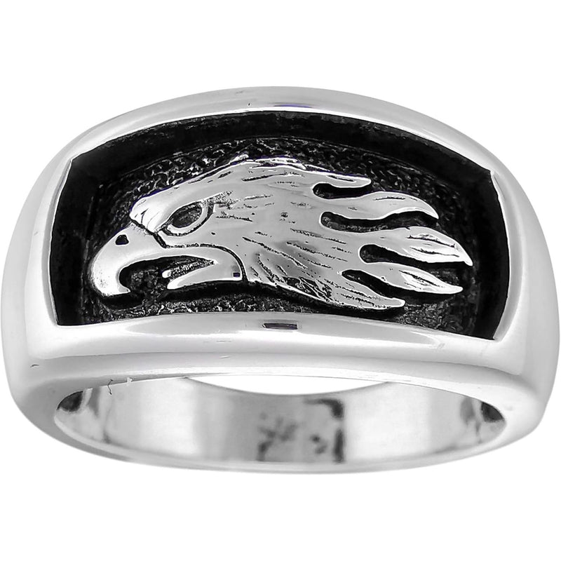 Sterling Silver Lone Eagle Ring