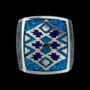 Woven Tribal Design Turquoise and Lapis Lazuli ring