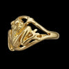 Size 8.55-925 Sterling Silver Gold Plated Frog Ring