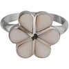 Size 5.5 - Vintage 925 Sterling Silver Rose Quartz Flower Ring, Simple Floral Design, Handmade Gemstone Jewelry, Statement Birthstone Band