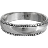 Sterling Silver High Polish Beaded Edge Band